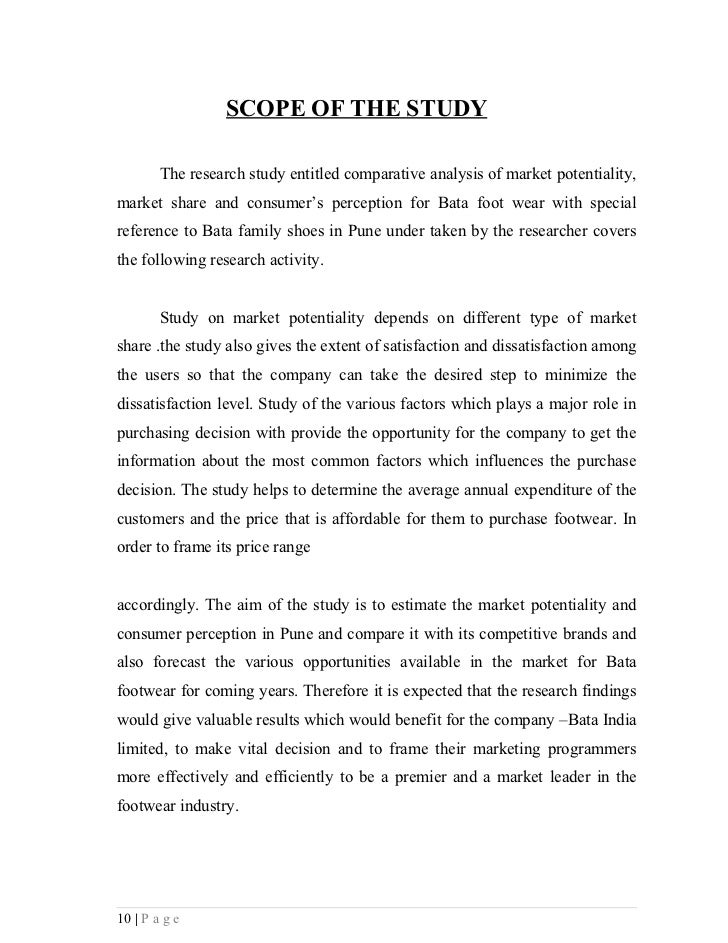project report on bata shoes