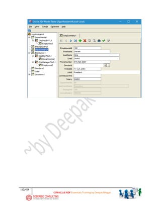 112/454
ADF Essentials Training by Deepak Bhagat
 