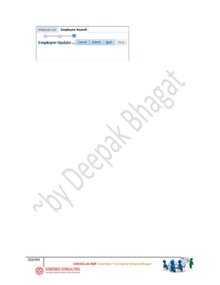 203/454
ADF Essentials Training by Deepak Bhagat
 
