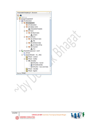 215/454
ADF Essentials Training by Deepak Bhagat
 