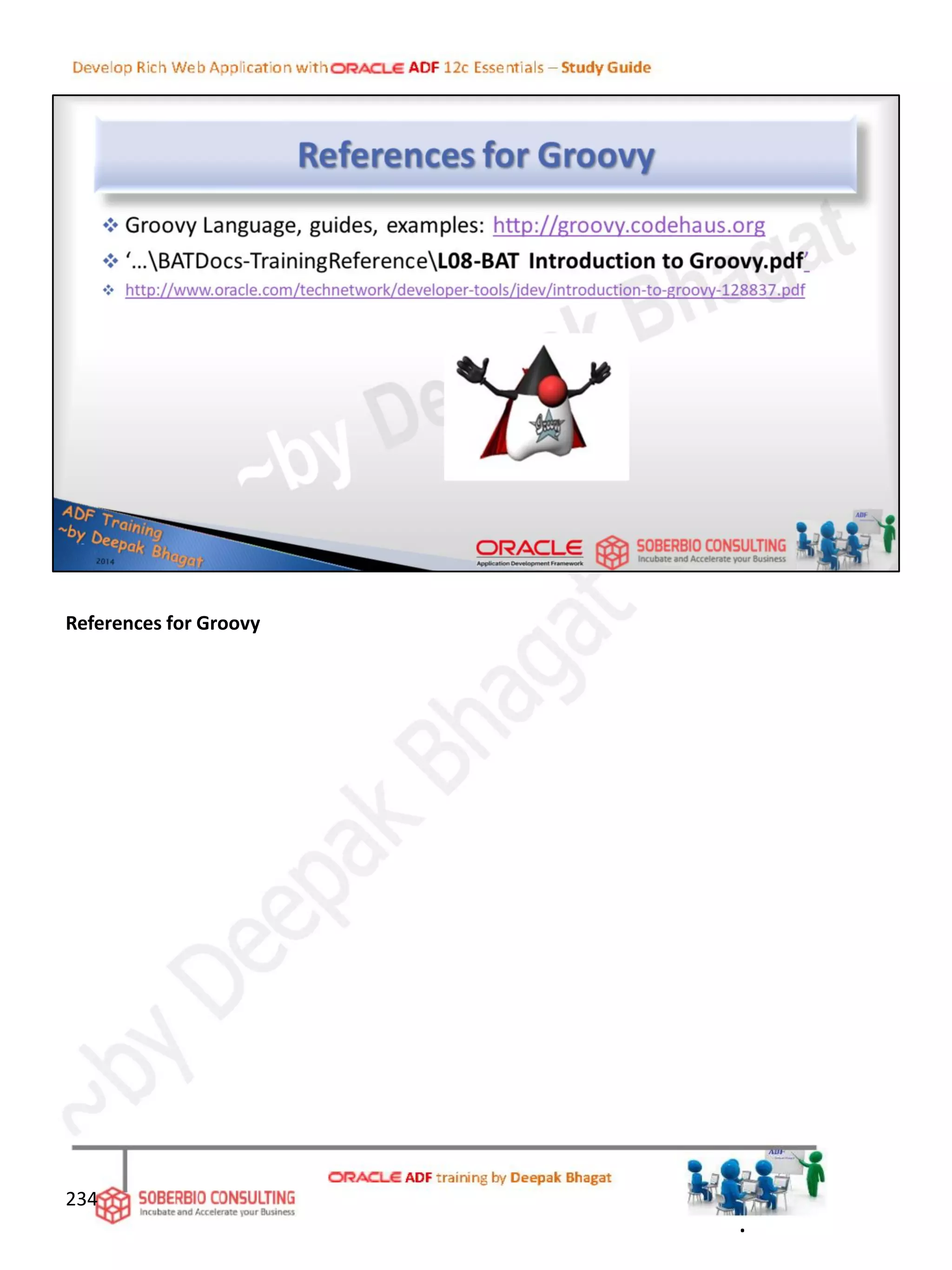 References for Groovy
234
.
 