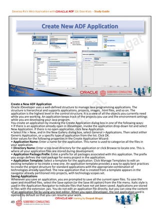 Oracle ADF Tutorial/Training Study Guide | PDF