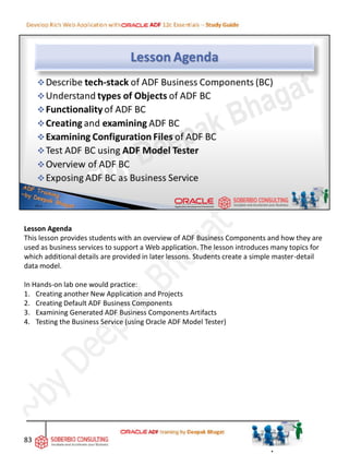 Oracle ADF Tutorial/Training Study Guide | PDF