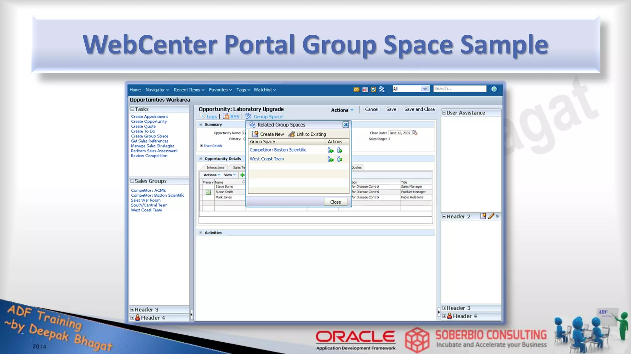 WebCenter Portal Group Space Sample 