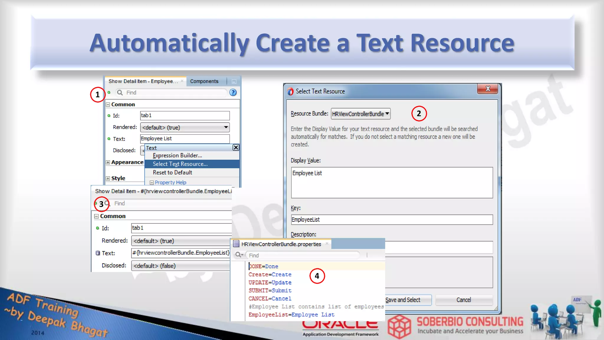 Automatically Create a Text Resource 1 3 4 2 