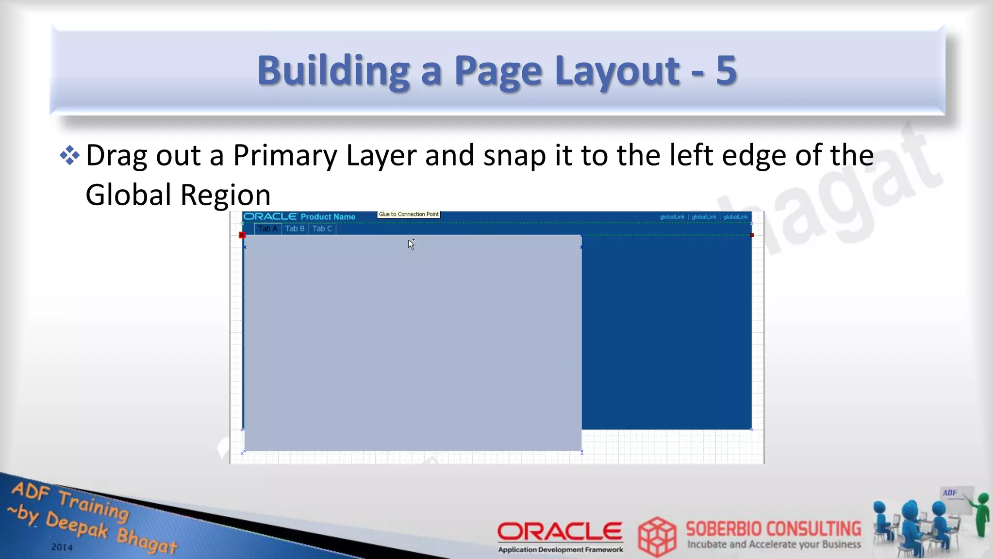 Building a Page Layout - 5 Drag out a Primary Layer and snap it to the left edge of the Global Region 