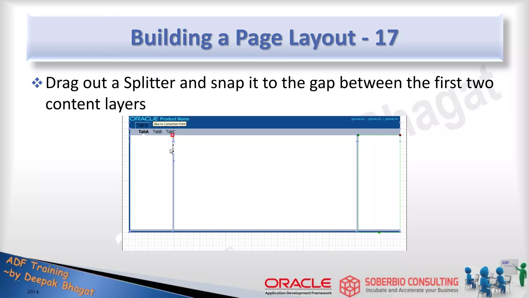Building a Page Layout - 17 Drag out a Splitter and snap it to the gap between the first two content layers 