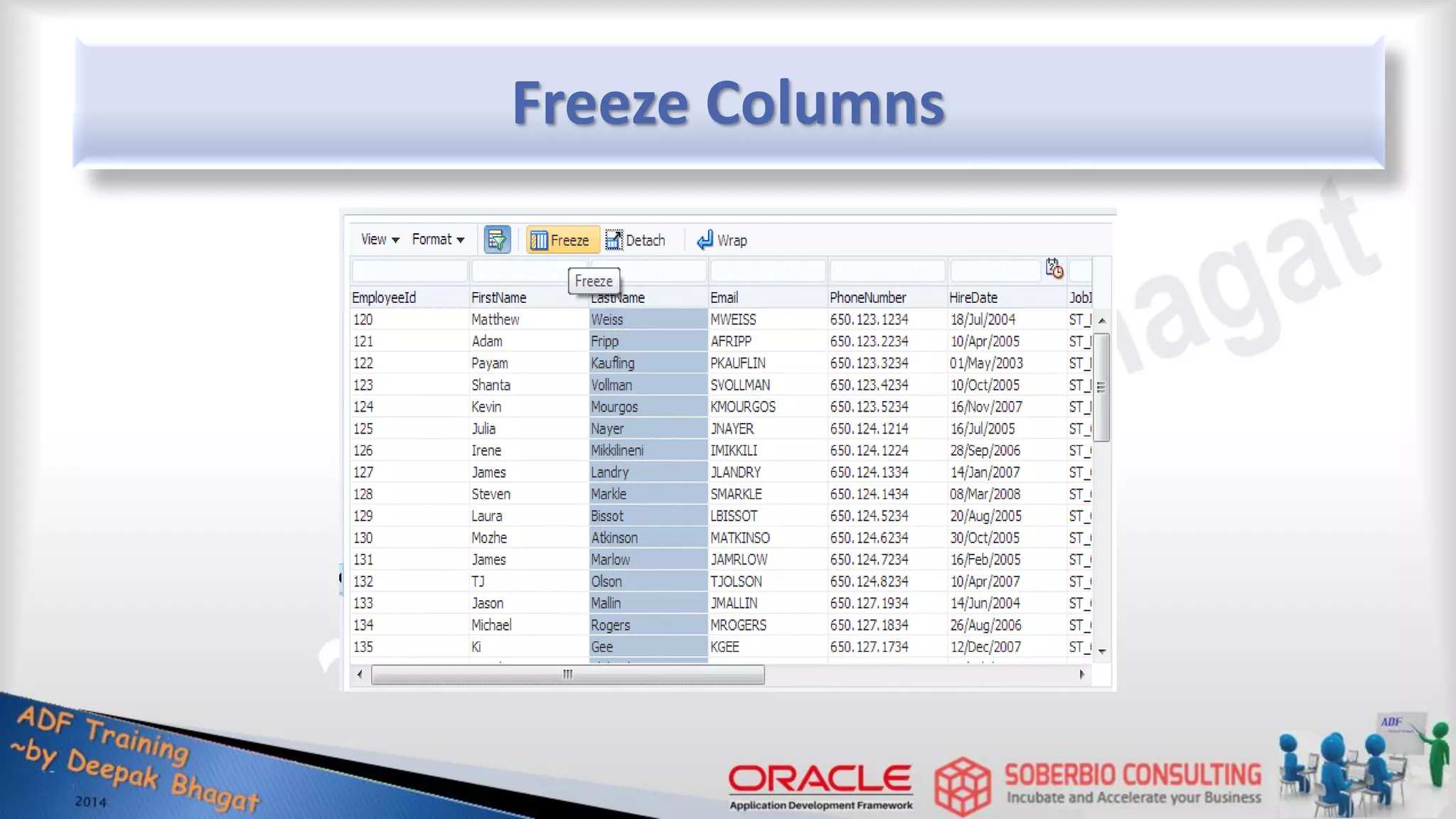Freeze Columns 