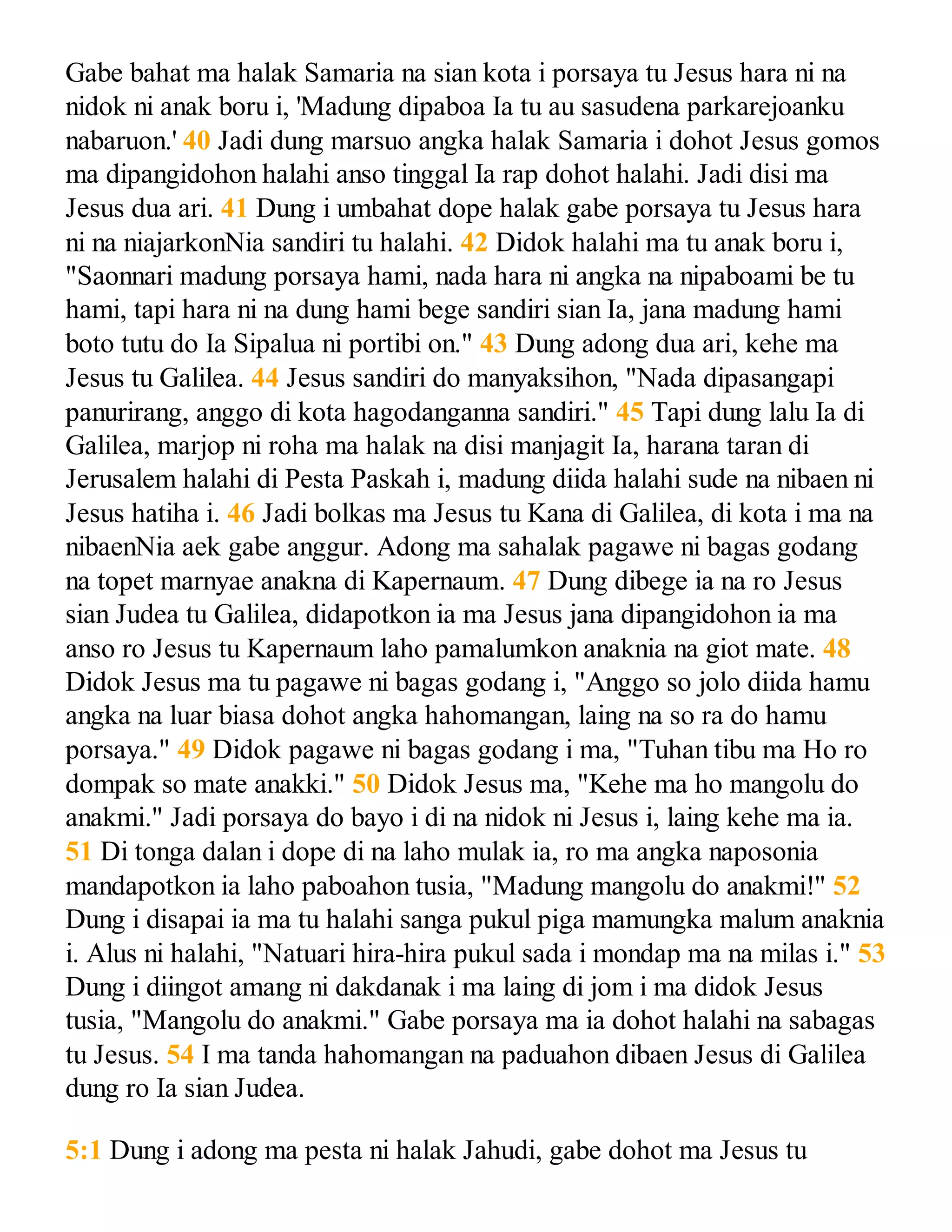 Batak angkola bible gospel of john | PDF