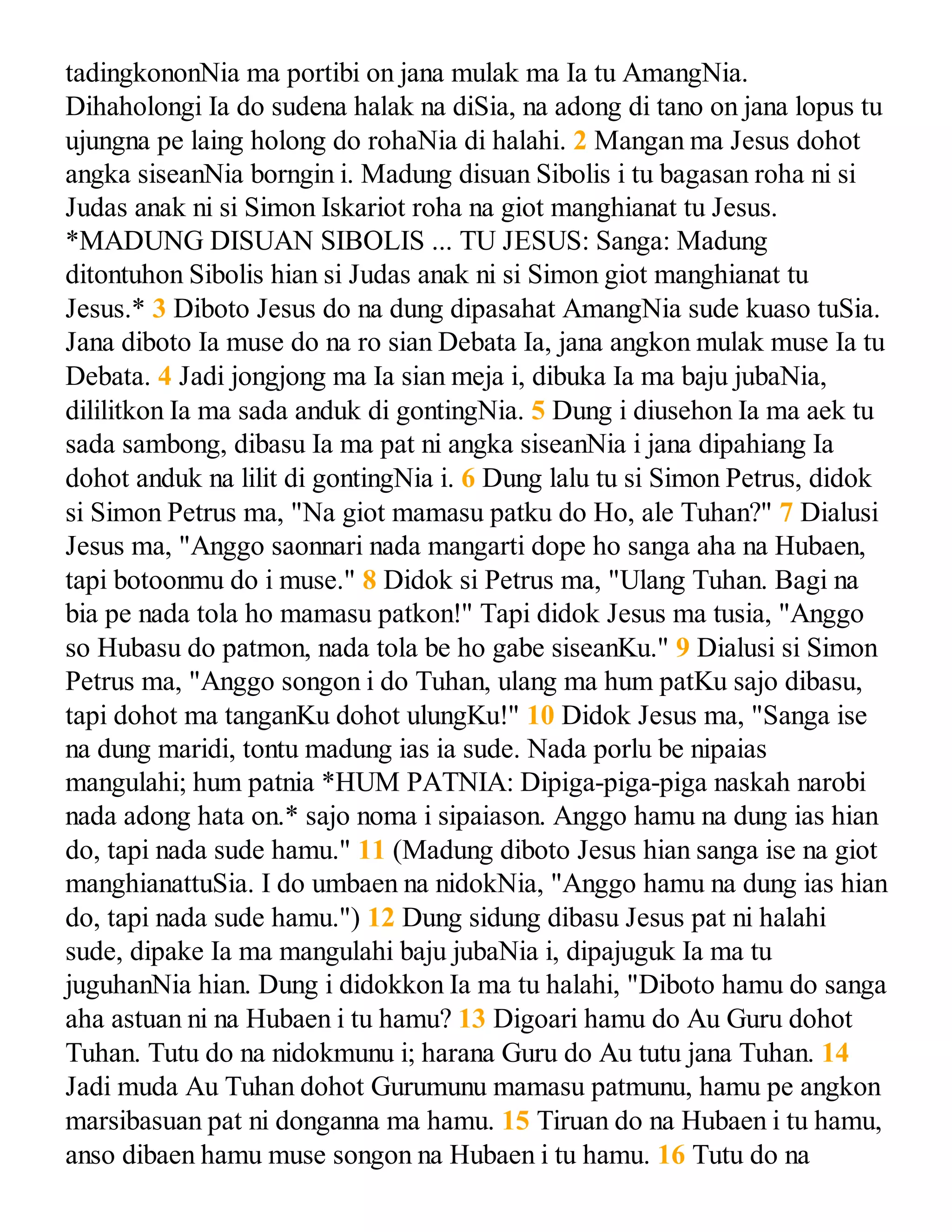 Batak angkola bible gospel of john | PDF