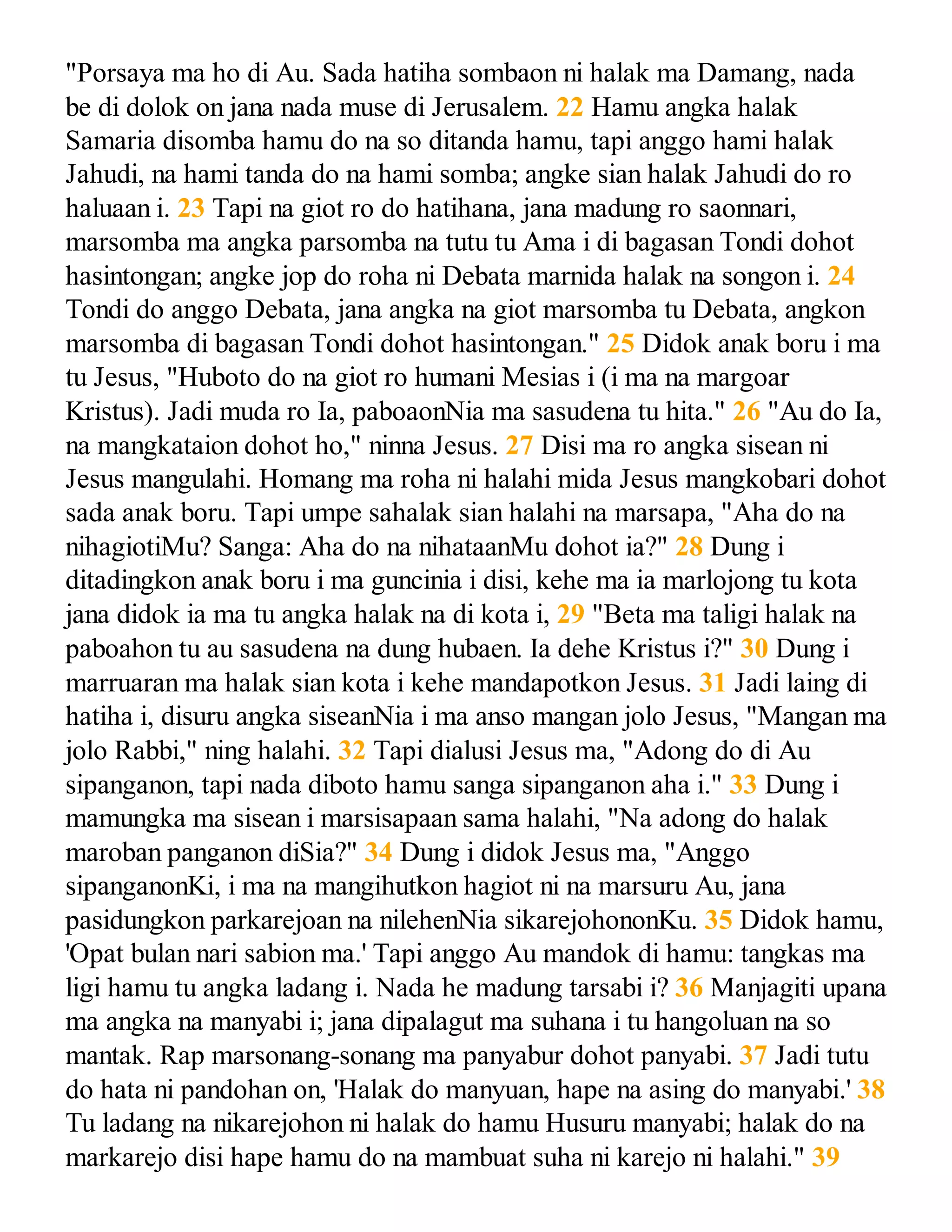 Batak angkola bible gospel of john | PDF