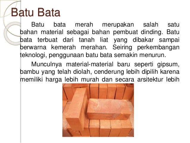 Konstruksi bahan bangunan Bata, Batako, Beton