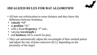 Bat algorithm | PPTX | Technology & Computing