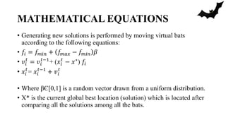Bat algorithm | PPTX
