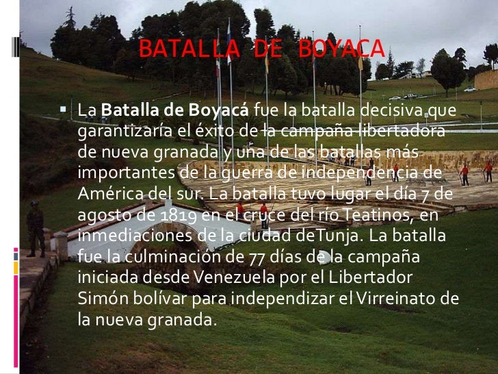 Resumen 7 De Agosto batalla de boyaca 7 de agosto Resumen 7 De Agosto batalla de boyaca 7 de agosto