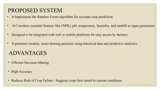 Crop Recommendation System Using Random Forest Algorithm for Smart ...