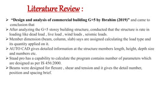 PLANNING AND ANALYSIS OF A COMMERCIAL BUILDING | PPT