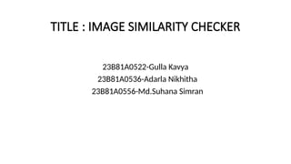 Advanced Multi-Method Image Similarity Checker with Visualization and ...