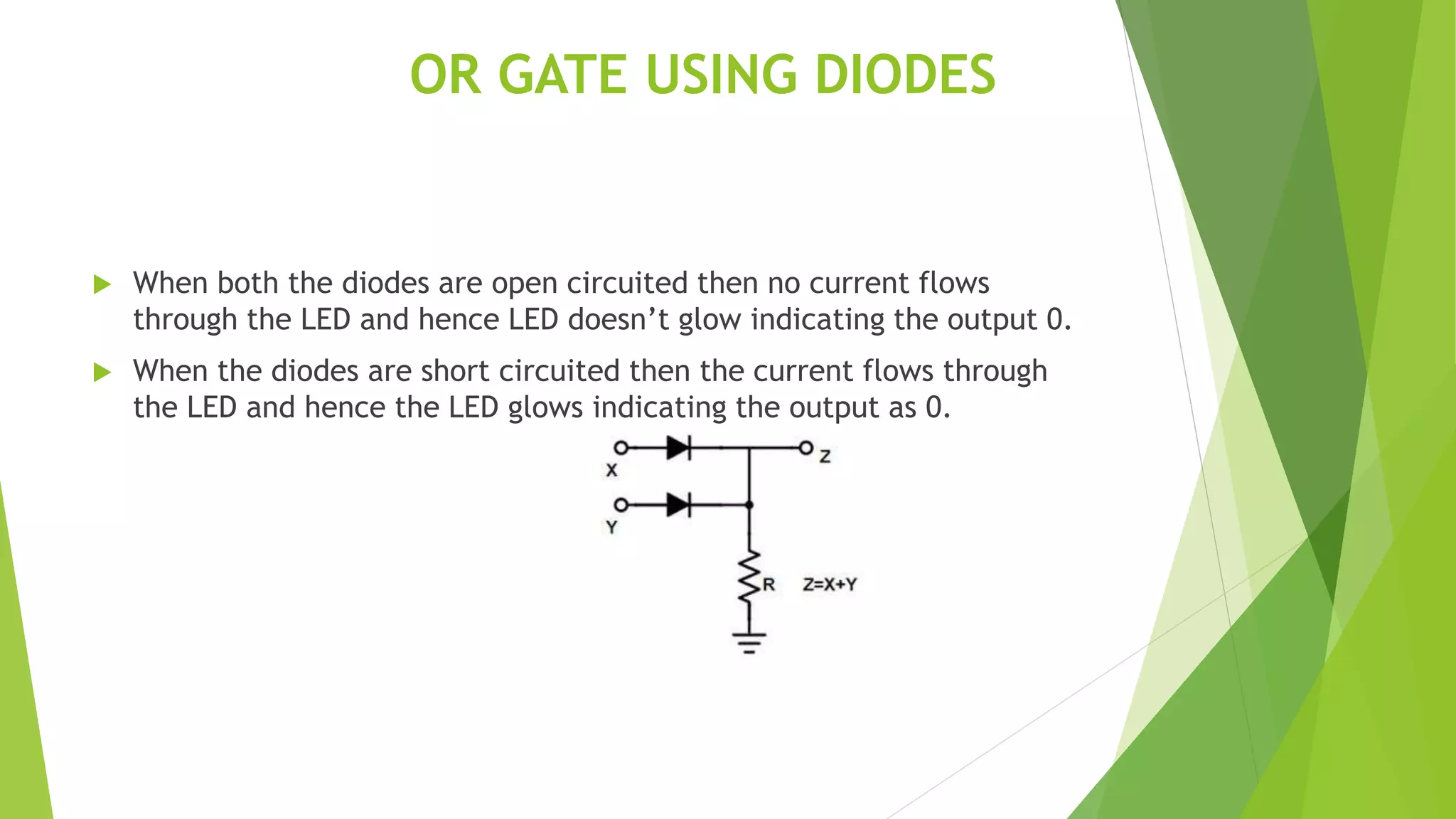 IMPLEMENTATION OF GATES USING DIODES | PPTX | Consumer Electronics ...