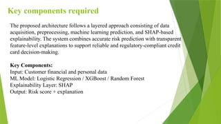 Credit Risk Assessment Using Machine Learning Techniques” | PPTX