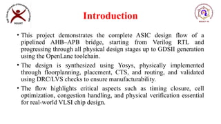 Paper presentation of Krishna regarding ASIC FLow | PPTX