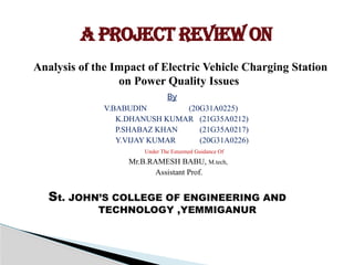 Analysis of the Impact of Electric Vehicle Charging Station on Power ...