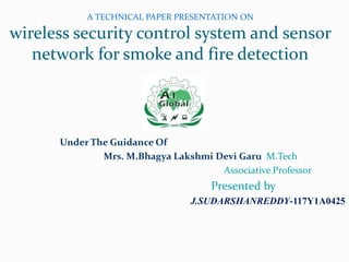 wireless security control system and sensor network for smoke and fire ...