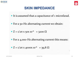 SKIN IMPEDANCE
5/27/2023 GROUP 06 21
 