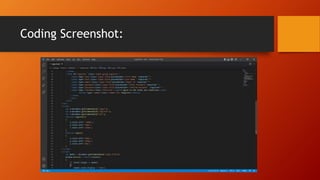 Coding Screenshot:
 