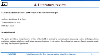 HYBRID APPROACH FOR TEXT SUMMARIZATION USING DEEP LEARNING | PDF