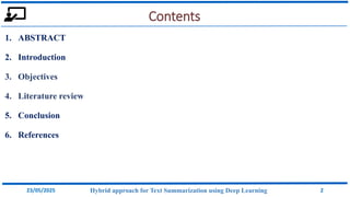HYBRID APPROACH FOR TEXT SUMMARIZATION USING DEEP LEARNING | PDF