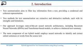 HYBRID APPROACH FOR TEXT SUMMARIZATION USING DEEP LEARNING | PDF