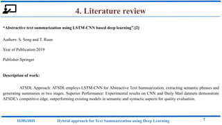 HYBRID APPROACH FOR TEXT SUMMARIZATION USING DEEP LEARNING | PDF