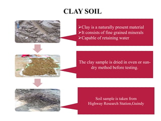 Stabilisation of clay subgrade using sawdust Ash and concrete debris | PPTX