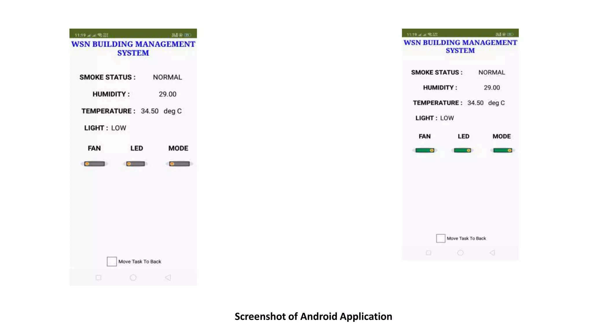 Screenshot of Android Application
 