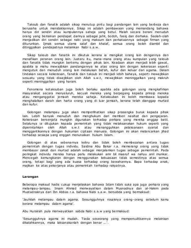 Fanatik Dan Taksub Kepada Guru