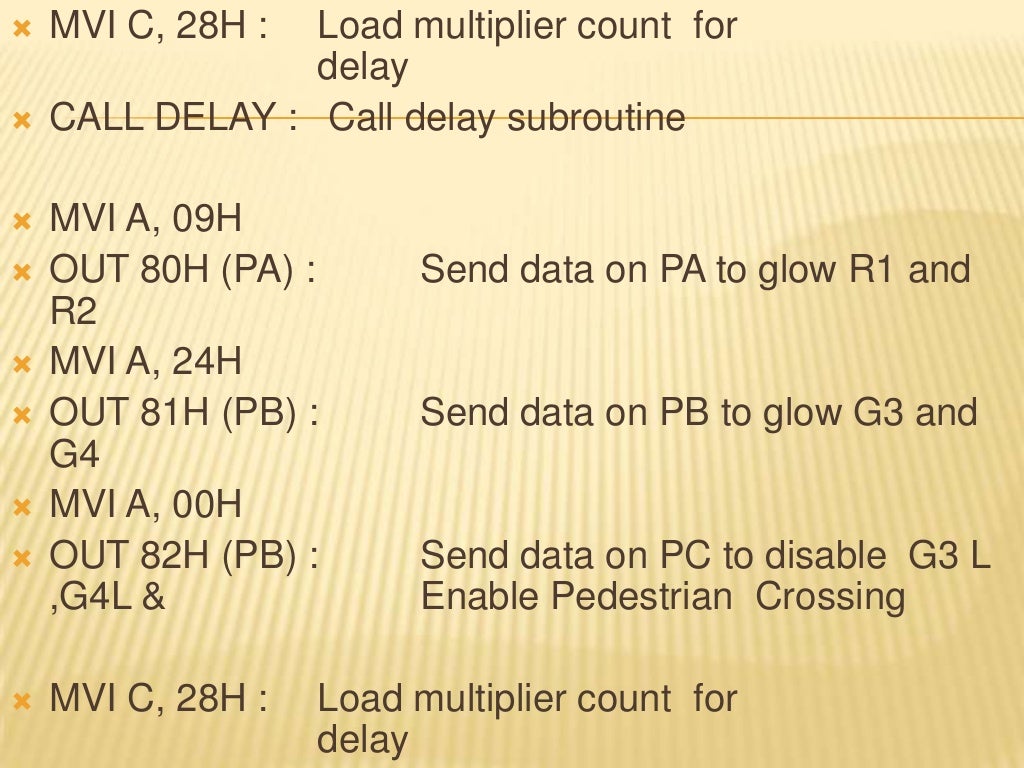 TRAFFIC LIGHT CONTROL SYSTEM USING 8085 MICROPROCESSOR