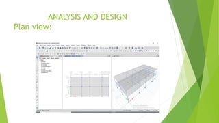 ANALYSIS AND DESIGN
Plan view:
 