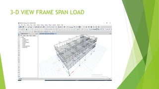 3-D VIEW FRAME SPAN LOAD
 
