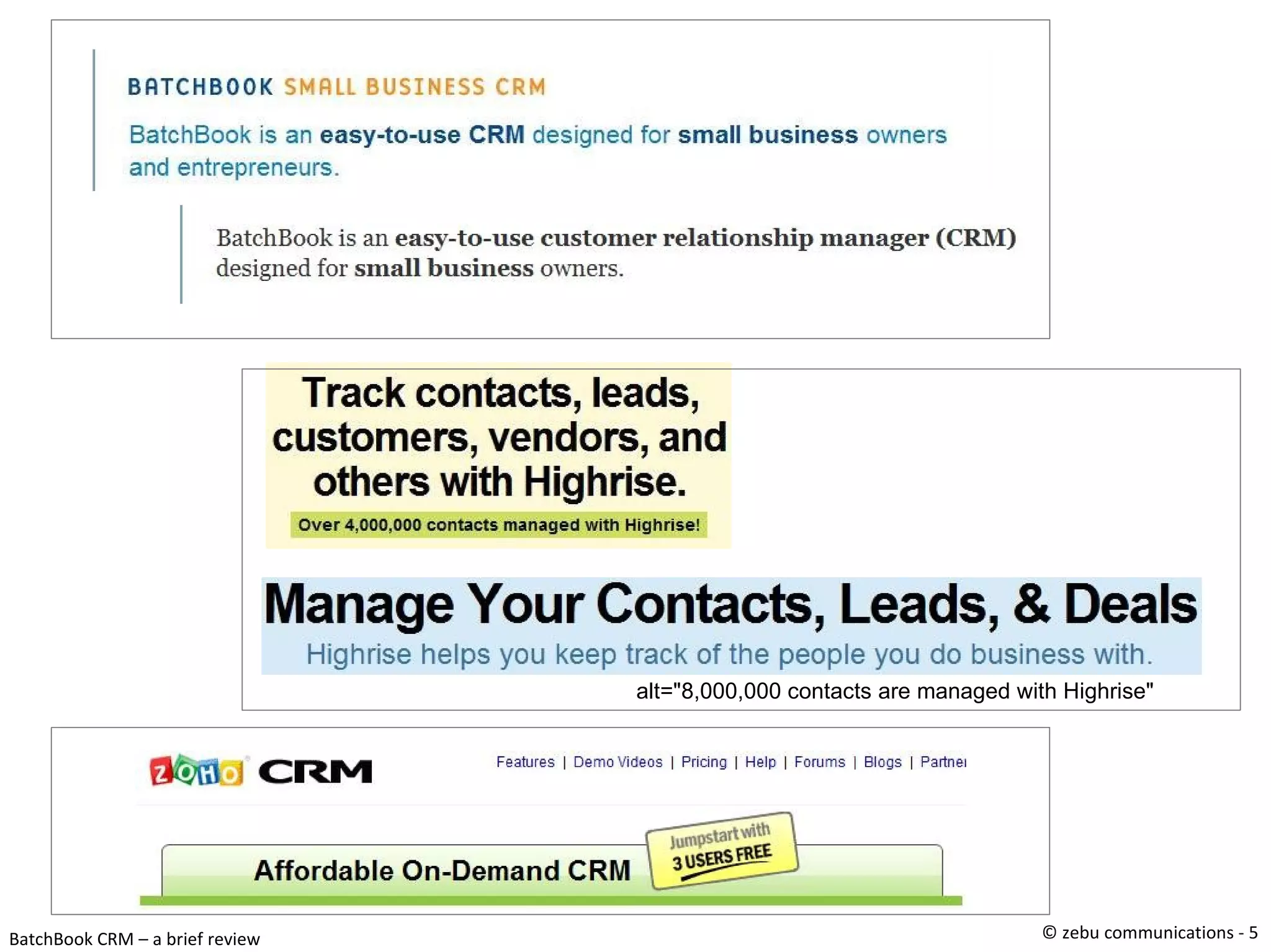 alt=&quot;8,000,000 contacts are managed with Highrise&quot; 