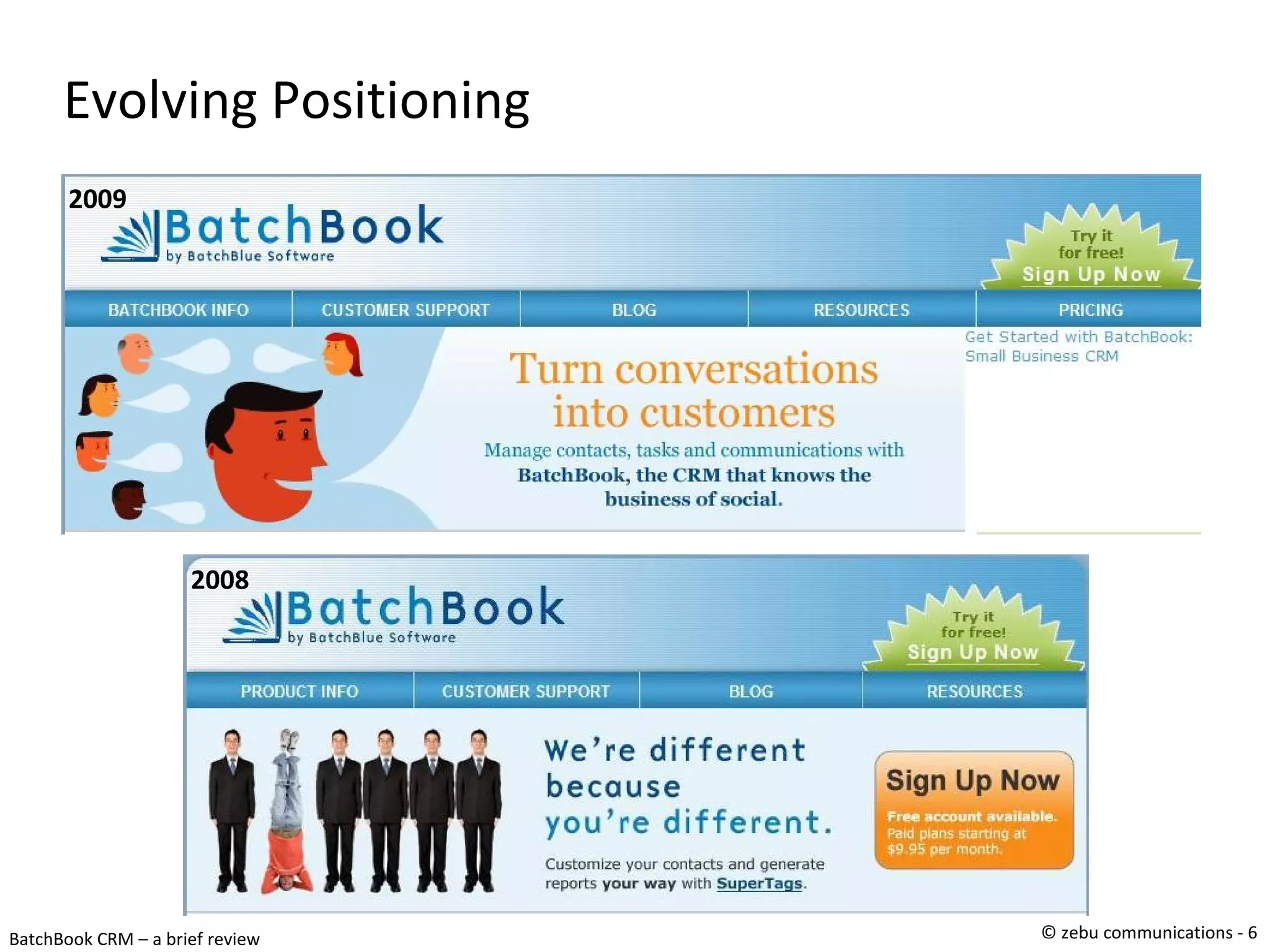 Evolving Positioning 2008 2009 