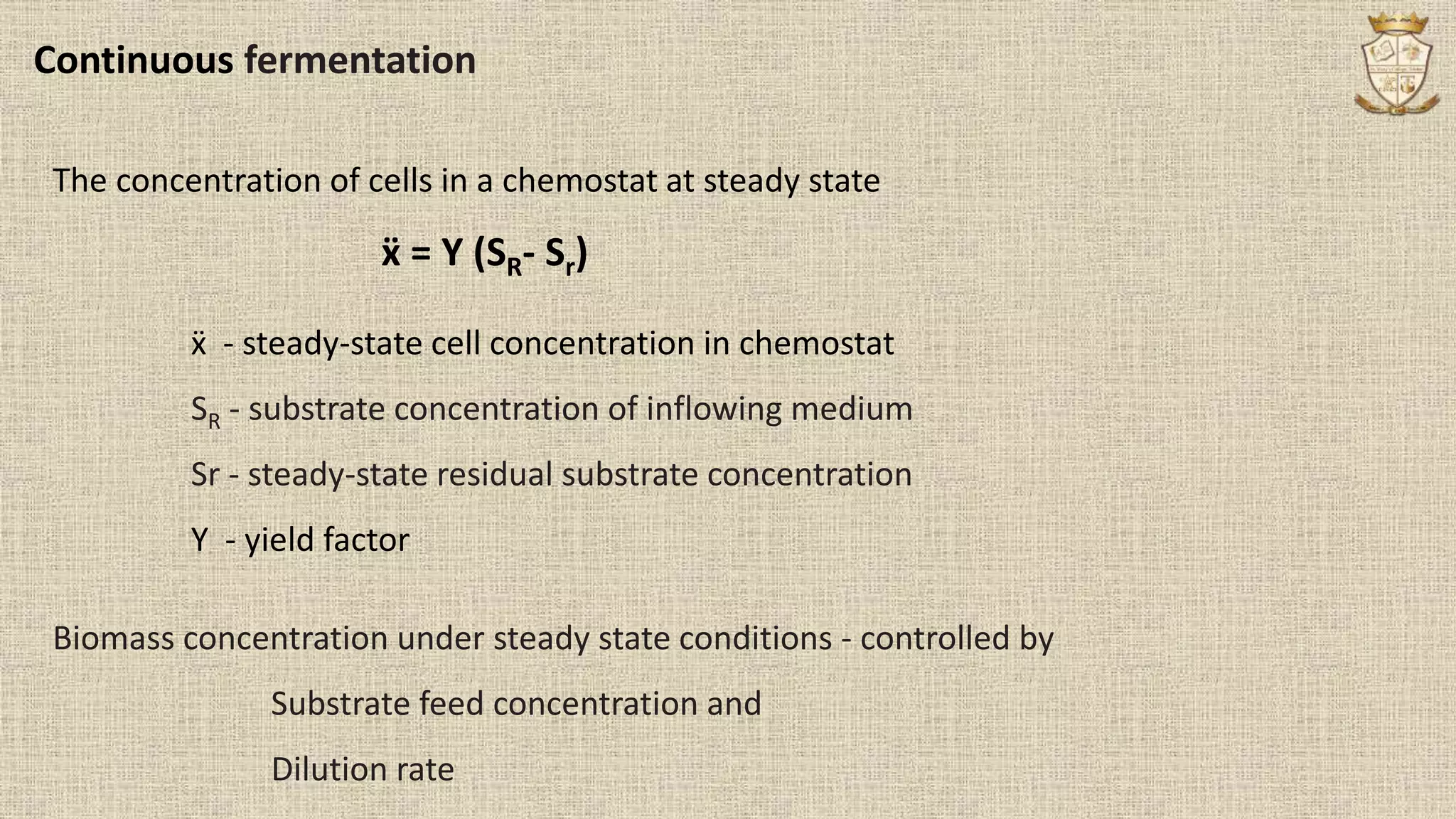 Batch, fedbatch and continuous fermentation | PPTX