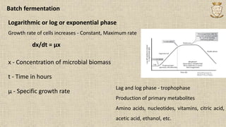 Batch, fedbatch and continuous fermentation | PPTX