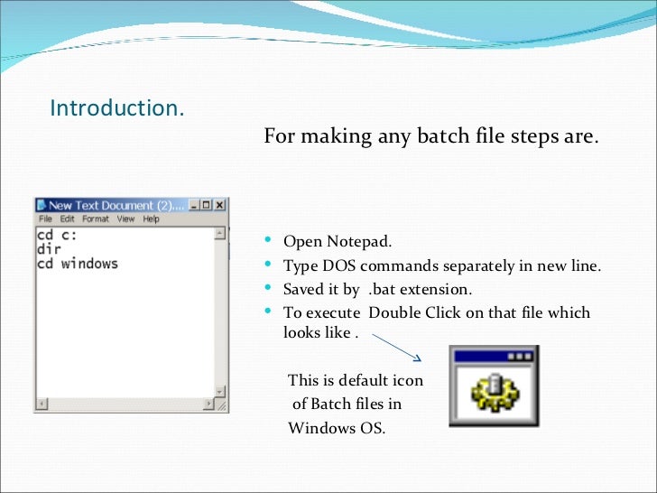 Dos batch programming tutorial Dos batch programming tutorial