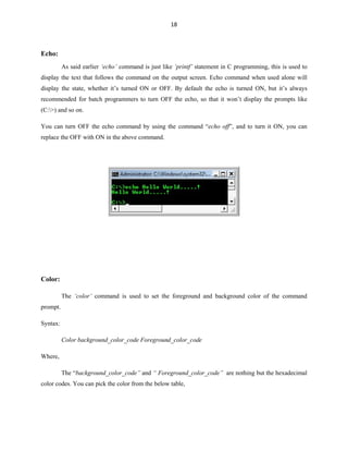 Batch file programming | PDF