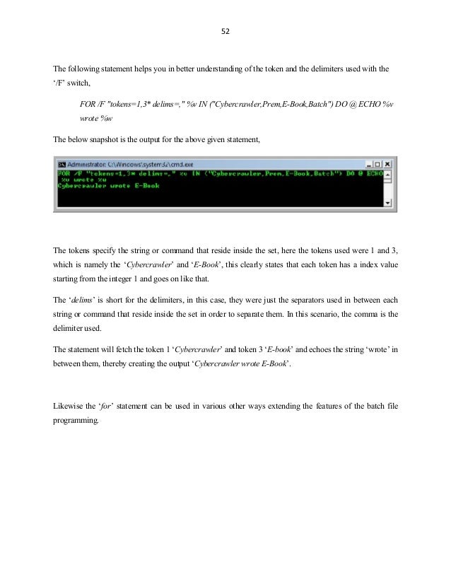 Batch File Programming