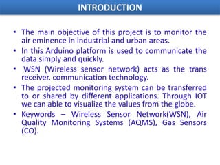 Air Quality Monitor  Arduino Project Hub