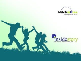reuniting friends for life




insidestory
site metrics of batchmates.com
 
