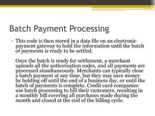 Batch Payment Processing | PPTX