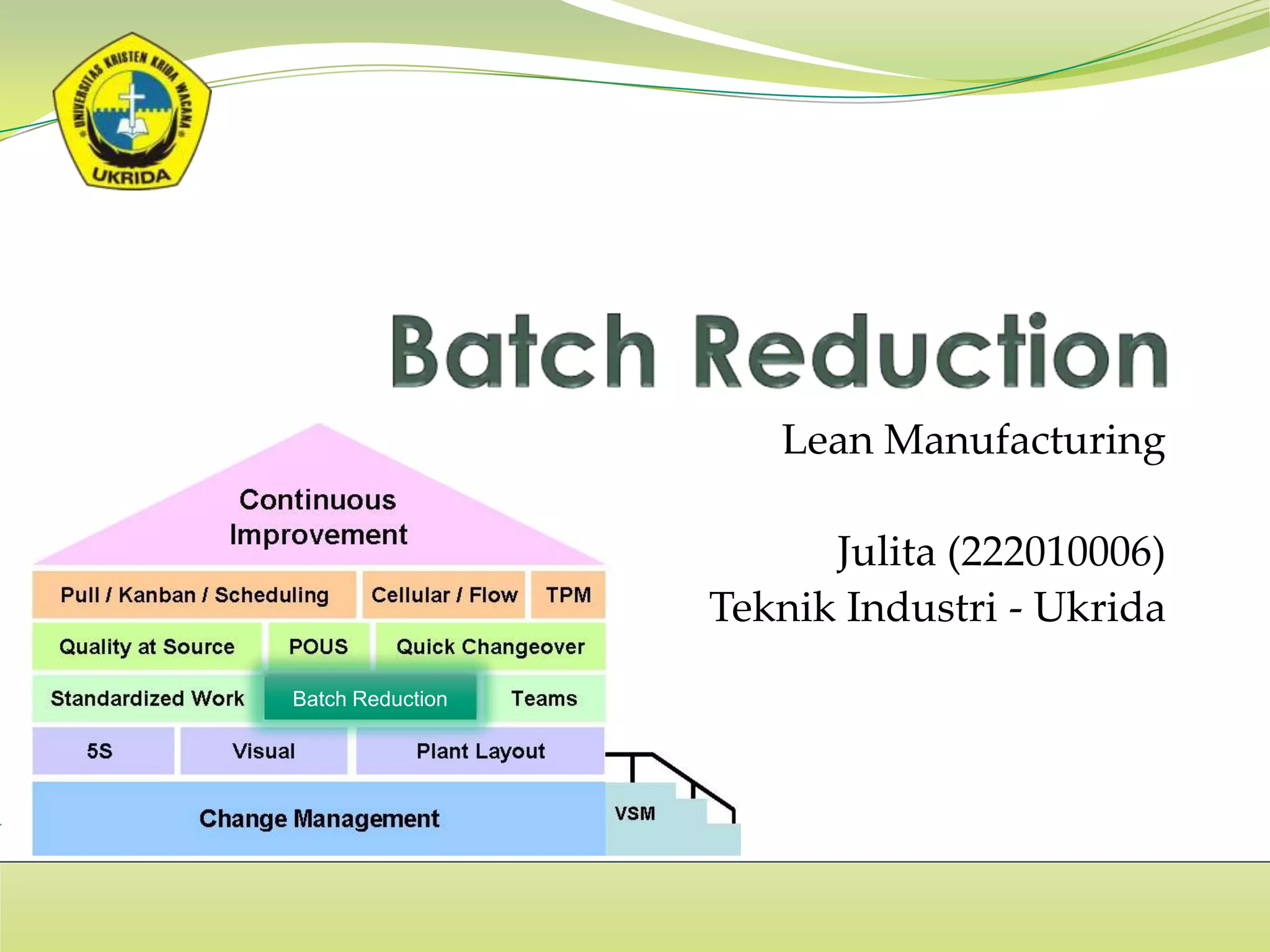 Batch Reduction - TI Ukrida (Julita) | PPTX